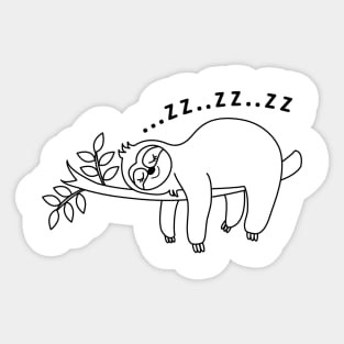 Sleeping Sloth Sticker